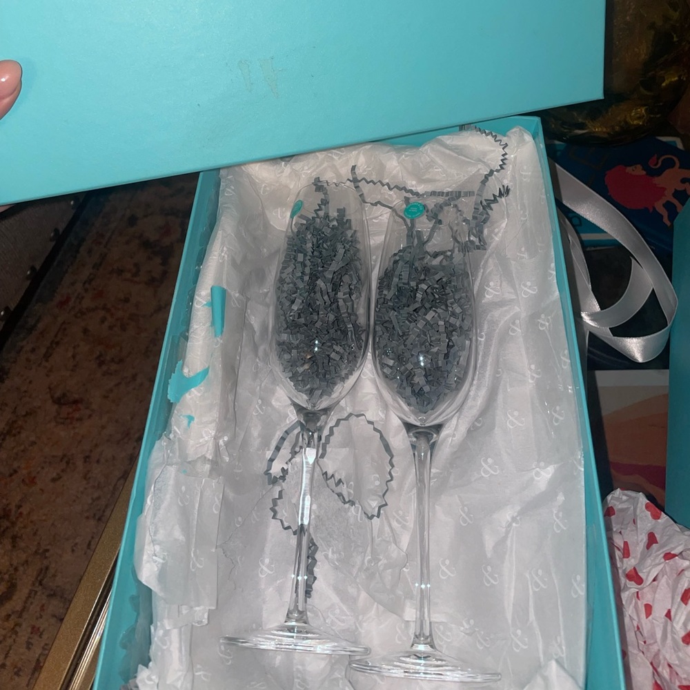 Tiffany & Co. Crystal Champagne Flutes